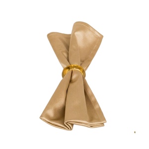 <b>Top</b> Quality Gold Plated Metal Napkin Rings Elegant Round Serviette Buckles For <b>Wedding</b> Receptions Formal Dinner Parties <b>Decor</b> - Product Image 1