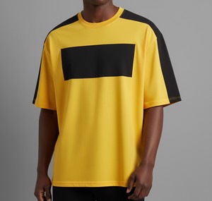 T-shirt oversize pour homme en coton, coupe ample, col rond, vêtement décontracté, doux, respirant, confortable, style streetwear tendance - Product Image 1