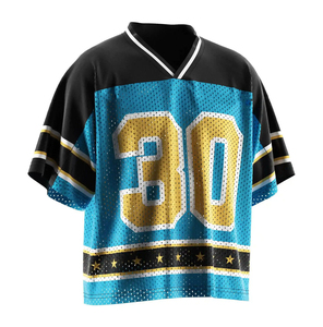 เสื้อฟุตบอลอเมริกันสีเขียวแบบตาข่าย คอวี แขนสั้น เบอร์ 90 พิมพ์ลายแบบซับลิเมชั่น ชุดกีฬาผู้ชายระบายอากาศได้ดี - Product Image 4