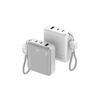 Batterie externe semi-solide suspendable à chargement sans fil Type-C 10000mAh, batterie laminée CCC haute capacité, portable, charge 45W