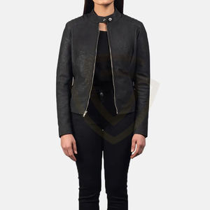 Chaquetas de Cuero de Color Sólido con el Mejor Diseño, Personalizables, Producto de Primera Calidad, Ropa Exterior de Cuero para Mujer - Product Image 5