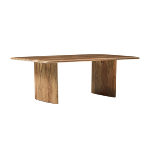Modern Minimalist Solid Teak Wood <b>Coffee</b> <b>Table</b> Rectangular Natural Grain Wooden <b>Coffee</b> <b>Table</b> with Thick Panel <b>Legs</b> - Product Image 1