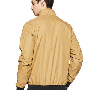 Veste coupe-vent pour homme à blocs de couleur, col montant, fermeture éclair, coupe classique, vêtement décontracté d'automne, 100% polyester - Product Image 2