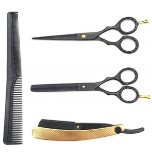 Professional <b>Barber</b> 6 Inch Straight <b>Blade</b> Hair Cutting Scissors Set Sharp Stainless Steel Handle Beauty Hair Thinning Scissors - Product Image 6