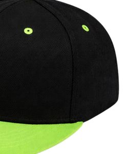 Black Neon Green <b>Flat</b> Brim Snapback <b>Cap</b> For Men Women Adjustable Cotton Baseball Hat Casual Streetwear Premium Quality - Product Image 4