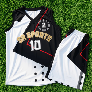 Uniformes de Baloncesto Personalizados Sibrin al por Mayor |   Camisetas y Pantalones Cortos de Equipo con Logotipo, Nombre y Número |   Uniforme de Baloncesto Sublimado Reversible USA - Product Image 3