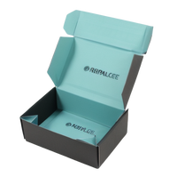 Grand emballage en papier de carton ondulé bleu de luxe au design fantaisiste personnalisé meilleur prix boîtes à vêtements d'expédition
