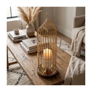 ที่ใส่เทียนทรงกระบอกทองเหลือง ดีไซน์ทนทาน ตกแต่งบ้าน - Product Image 3