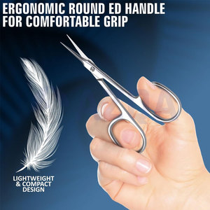 Professional Stainless Steel <b>Cuticle</b> Scissors Sharp Precision Nail Care Grooming <b>Tool</b> for Manicure and Pedicure Use - Product Image 4