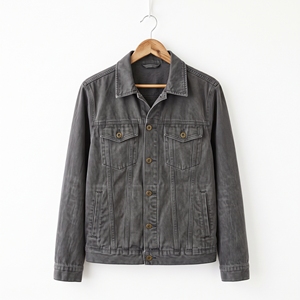 Veste en sergé délavé pour homme, style décontracté, idéale pour l'été, fabrication OEM/ODM, vente en gros, personnalisation usine, faible MOQ - Product Image 2