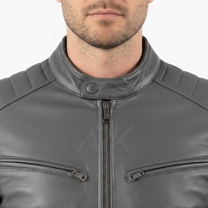 Chaqueta de Cuero para Motocicleta para Hombre de Alta Calidad y Bajo Precio, Diseño Único con Contraste de Color - Product Image 6