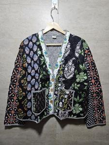 เสื้อแจ็คเก็ตผ้ากำมะหยี่ปักลายดอกไม้สำหรับผู้หญิง  คอปกพับ แขนยาว ความยาวปกติ  แบบเย็บติดกัน  สำหรับฤดูใบไม้ร่วง/ฤดูหนาว - Product Image 5