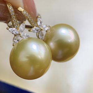 Design Peacock Green Natural <b>Pearl</b> Fine Dangle <b>Earrings</b> S925 <b>Silver</b> with Black <b>Pearl</b> Elegant and Luxurious - Product Image 3