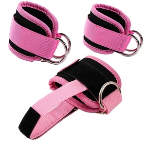 Correas de Tobillo Ajustables y Transpirables de Nailon con Anillos en D Dobles, Soporte Acolchado para Máquinas de Cable, Equipo de Protección para Ejercicios de Glúteos y Piernas en el Gimnasio - Product Image 1