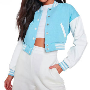 Nouvelles vestes universitaires personnalisées pour femmes avec patchs et logos sur mesure, vestes universitaires pour femmes, faible MOQ, OEM - Product Image 1