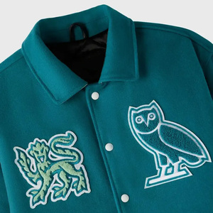 High Quality Hooded Varsity <b>Baseball</b> <b>Bomber</b> <b>Jacket</b> Winter Custom Logo Embroidery Men's OEM - Product Image 5