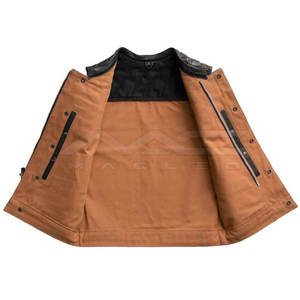 Gilet de moto en cuir véritable de haute qualité pour homme, style vintage vieilli, sans manches, coupe-vent, style Cafe Racer - Product Image 2