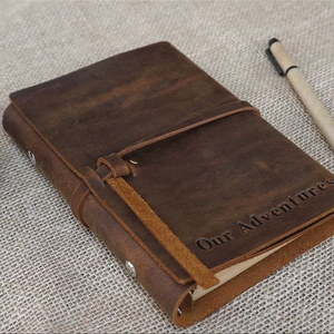 <b>Custom</b> Handmade Leather Journal Notebook, Vintage Style Genuine Leather <b>Diary</b>, Personalized Rustic Writing Sketchbook Gift - Product Image 1