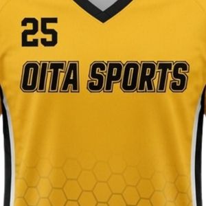 Maillot de lacrosse jaune unisexe en polyester, coupe athlétique, vêtements de sport, tenue d'équipe pour les matchs - Product Image 5