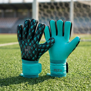 High Quality Custom Comfortable Goalkeeper Gloves Anti-Slip Soccer <b>Men</b> Hand Protection with <b>Latex</b> Material - Product Image 4