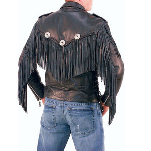 Veste en cuir de style cowboy en peau de mouton pour homme, taille personnalisée, avec logo personnalisé, service OEM/ODM de haute qualité - Product Image 2