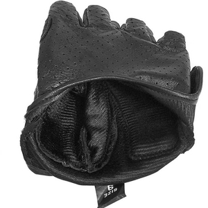 Gants de musculation en cuir à logo personnalisé, demi-doigts, robustes, pour haltérophilie, musculation et exercices de gym - Product Image 3