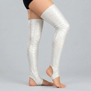 Medias adhesivas hasta el muslo para baile, para mujer, que proporcionan un contacto seguro con el poste, flexibles, elásticas, cómodas, con soporte y una textura suave. - Product Image 3