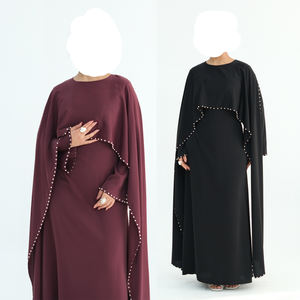 Nueva Abaya para Ramadán y Eid, con Perlas, Estilo Nida, Vestido de Fiesta, Ropa Islámica para Mujer, Abaya Dubai, Vestidos Modestos Musulmanes, Venta al Por Mayor - Product Image 1