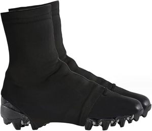 Cubrecalzados de Fútbol Unisex para Adultos, Impermeables, de Neopreno, con Cierre Elástico, para Todas las Temporadas, Color Negro Sólido - Product Image 1