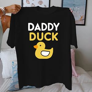 Daddy Duck T-shirt confortable en pur coton pour femme - Product Image 1