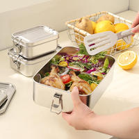 Boîte à lunch moderne et écologique en acier inoxydable Bold Blossom, couvercle anti-fuite, séparateurs amovibles, multi-usages, pour le bureau