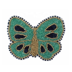 <b>Butterfly</b> Glass Beaded Coaster Set of 4 Tea Coffee Mugs <b>Dining</b> <b>Table</b> Coaster Ideal Use for Festive Occasion Home & Office Decor - Product Image 2