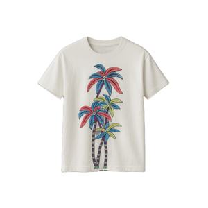 Nueva Camiseta con Bordado de Palmera, Top de Algodón de Lujo con Cuentas y Lentejuelas, Camisetas de Algodón Premium Personalizadas y a la Moda para Mujeres y Niñas - Product Image 1