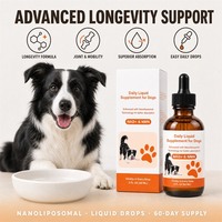 Waylemo NAD+ pour chiens avec supplément liquide NMN, nanoplasmique, anti-âge, énergie cellulaire, boost de vitalité quotidienne, 60 ml