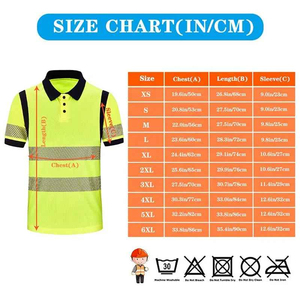 เสื้อโปโลทำงานแบบมองเห็นได้ชัดเจนระดับ ANSI Class 2 ชุดทำงานเพื่อความปลอดภัยสำหรับงานก่อสร้าง อุตสาหกรรม งานถนน งานกลางแจ้ง ระบายอากาศได้ดี - Product Image 6