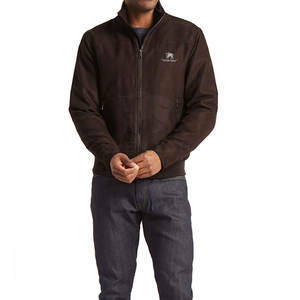 Blouson bomber homme uni, fermeture éclair intégrale, qualité supérieure, léger - Product Image 3