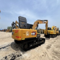 Excavatrice sur chenilles hydraulique d'occasion SY135C, très demandée, à prix abordable, faible consommation de carburant, avec pompe Isuzu
