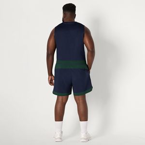 Shorts bleus et verts pour hommes, shorts de jogging en coton, shorts de sport pour hommes, taille élastique, shorts en coton uni pour hommes - Product Image 5