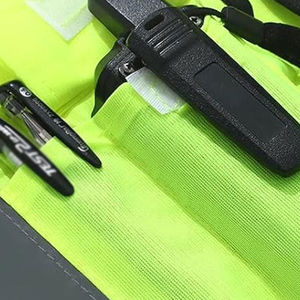 Chaleco de Seguridad Reflectante de Alta Visibilidad ANSI Clase 1, Impermeable, con Logotipo Personalizado, Diseño Cruzado en la Espalda, con Luz LED Intermitente, Ropa de Trabajo de Seguridad Vial - Product Image 6