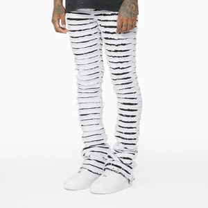 Vente en gros de jeans pour hommes de haute qualité, élégants et personnalisés, fabriqués en usine, coupe slim, fermeture à boutons, longueur standard - Product Image 6