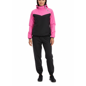 Ensemble de survêtement de fitness professionnel 2 pièces personnalisé, taille élastique, motif uni, pour boxe et gym, unisexe, noir, vente en gros - Product Image 1