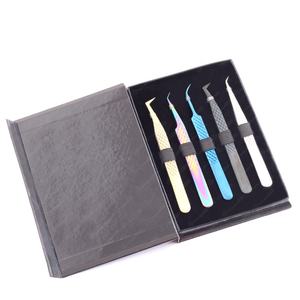 Pince à épiler d'extension de cils avec bec d'oiseau avec logo personnalisé en acier inoxydable en fibre pointue pour l'application de cils à volume classique - Product Image 6