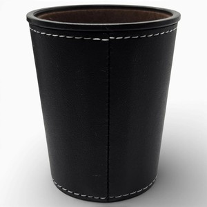 Gobelet à dés en cuir PU véritable écologique de haute qualité avec logo personnalisé, couleur personnalisée et forme polyédrique - Product Image 2