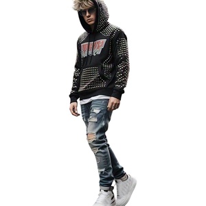 Sudaderas con capucha de hombre pesado de alta calidad de 350gsm, sudadera de algodón 100%, ropa de calle personalizada, sudaderas con capucha de calle personalizables digitales - Product Image 1