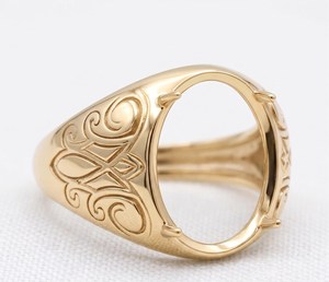 Solid 925 Sterling Silver 13x18mm Oval Cabochon Blank Bezel Semi Mount Men's Ring Setting Polished Gemstone Mounting - Product Image 2