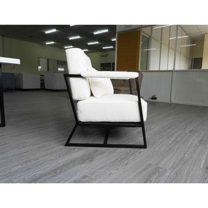 Sillón cuadrado de lujo moderno para sala de estar sofá apartamentos espuma de alta densidad con marco de acero inoxidable - Product Image 3