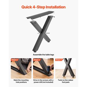 Patas de Muebles de Acero Resistentes de 29.5'' de Alto x 23.6'' de Ancho, Diseño Modular, Fácil Montaje, Carga Máxima de 2204 Libras, para Muebles del Hogar - Product Image 6