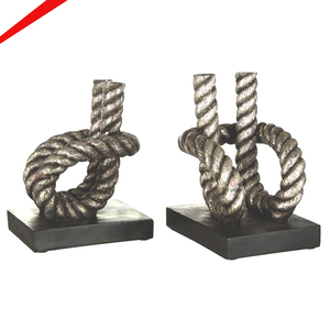 Sujetalibros Clásicos de Metal Plateado en Oferta, con Diseño de Nudo Brillante de Primera Calidad, para Oficina, Escritorio o Biblioteca - Product Image 1