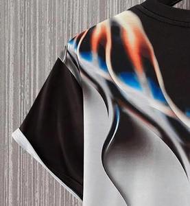 เสื้อยืดโอเวอร์ไซส์คอกลมแขนสั้นสไตล์ไฮสตรีทสำหรับผู้ชาย ผ้าฝ้าย/ใยไผ่ พิมพ์ลายด้านหน้า ป้องกันรังสียูวี ระบายอากาศได้ดี - Product Image 6