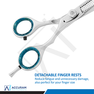 Tijeras de Peluquería Profesionales de Acero Inoxidable Multicolor para Adelgazar el Cabello, con Filo de Cuchilla - Product Image 4